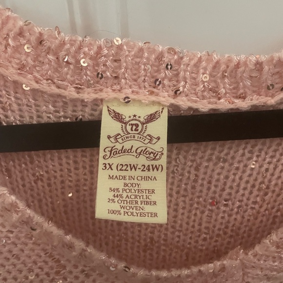 Pink sequin sweater - Picture 2 of 5